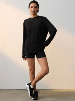 Sportkleding|Nike - One Relaxed Dri-FIT top met lange mouwen Zwart
