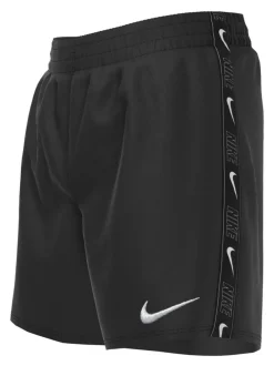 Badkleding|Badkleding|Nike - Swim Logo Tape 4 Inch Volley Shorts Zwart
