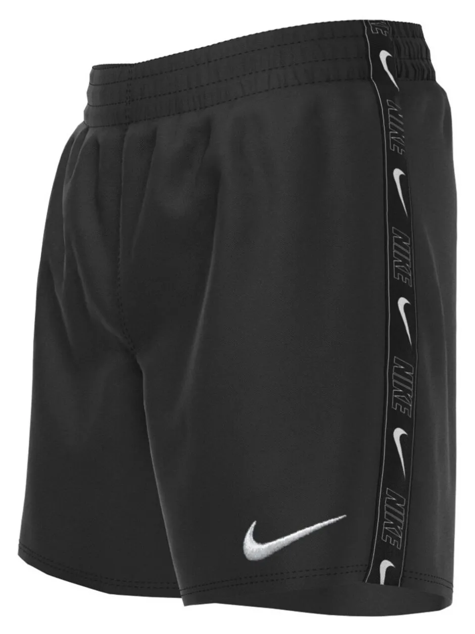 Badkleding|Badkleding|Nike - Swim Logo Tape 4 Inch Volley Shorts Zwart