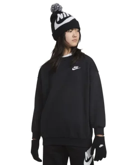 Mutsen, Handschoenen En Sjaals*Nike - Swoosh Pom Beanie and Glove Set Zwart