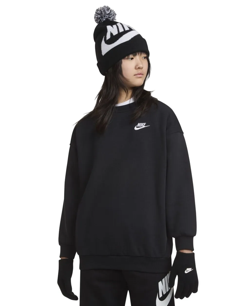 Mutsen, Handschoenen En Sjaals*Nike - Swoosh Pom Beanie and Glove Set Zwart
