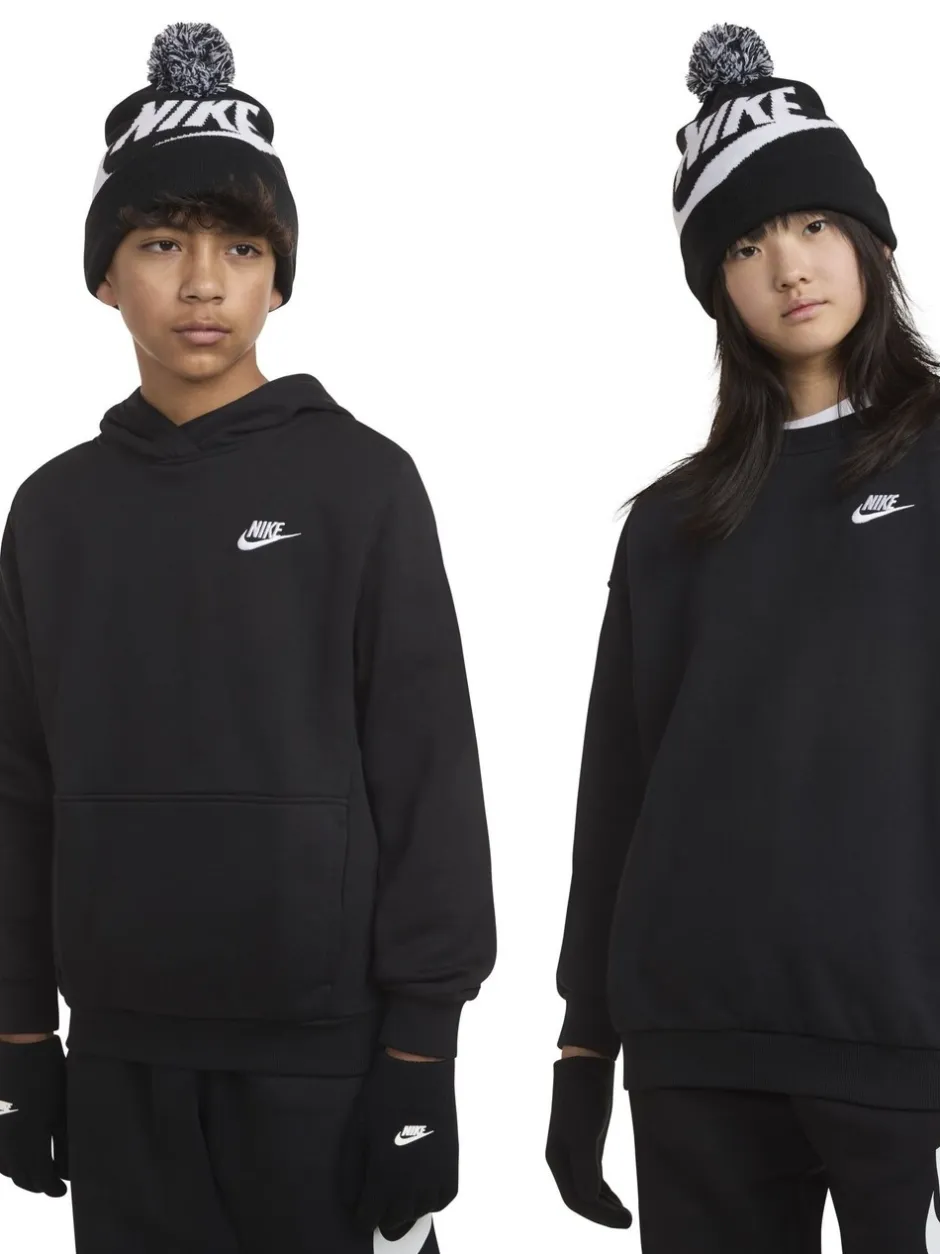 Mutsen, Handschoenen En Sjaals*Nike - Swoosh Pom Beanie and Glove Set Zwart