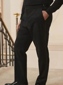 Smokings En Feestkleding|Formele Broek*Next Zwart - Normale Pasvorm - Adjustable Tuxedo Trousers With Wool