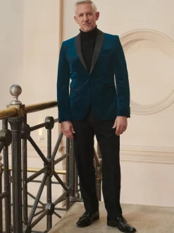 Smokings En Feestkleding|Formele Broek*Next Zwart - Normale Pasvorm - Adjustable Tuxedo Trousers With Wool