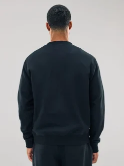 Sweaters En Hoody´S|Sweaters En Hoody´S|Next Zwart - Normale Pasvorm - Heavyweight Cotton Rich Crew Neck Sweatshirt