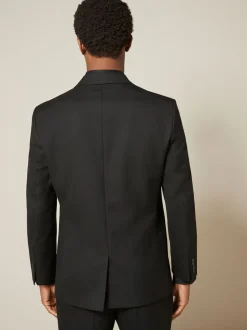 Blazers En Business-Jasjes|Pakken|Next - Normale Pasvorm - Kostuum met textuur: colbert Zwart