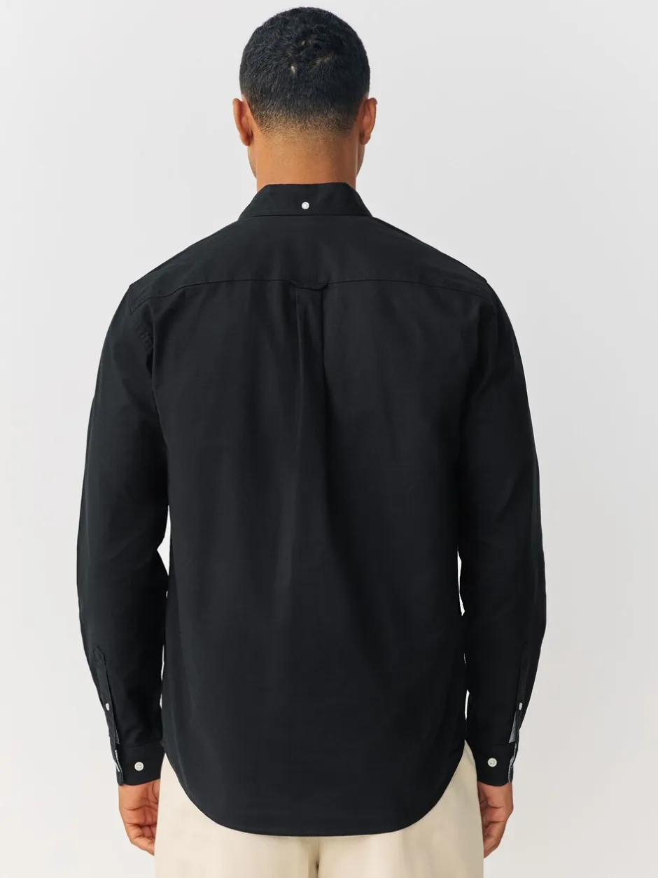 Shirts|Next Zwart - Normale Pasvorm - Oxford-hemd met lange mouwen