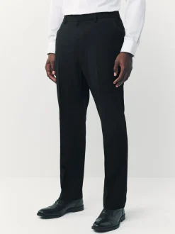 Smokings En Feestkleding*Next - Normale Pasvorm - Pantalon in smokingstijl Zwart