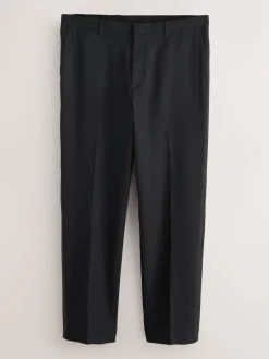 Smokings En Feestkleding|Broeken En Chino's*Next Zwart - Normale Pasvorm - Smokingpantalon met biesdetail en textuur