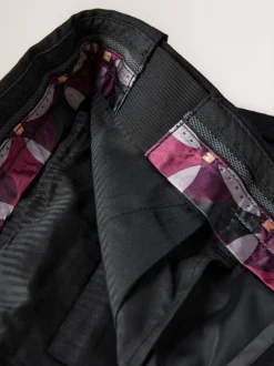 Formele Broek|Next - Normale Pasvorm - Signature - 100% Wollen broek met Motion Flex-tailleband Zwart