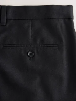 Formele Broek|Next - Normale Pasvorm - Signature - 100% Wollen broek met Motion Flex-tailleband Zwart