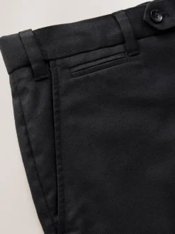 Formele Broek|Next - Normale Pasvorm - Signature - 100% Wollen broek met Motion Flex-tailleband Zwart