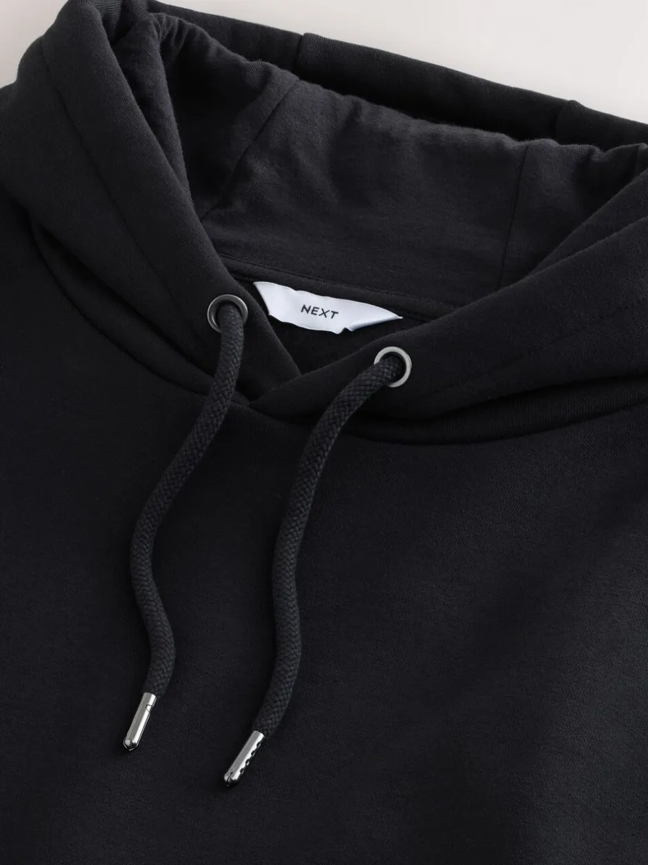 Sweaters En Hoody´S|Sweaters En Hoody´S*Next Zwart - Normale Pasvorm - Zwaargewicht Cotton Rich Jersey Hoodie