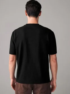 T-Shirts En Hemden*Next Zwart - Normale Pasvorm - Zwaar T-shirt