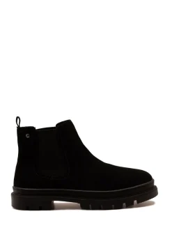 Boots*Off The Hook - Harrison Suede Leather Formal Chelsea Boots Zwart