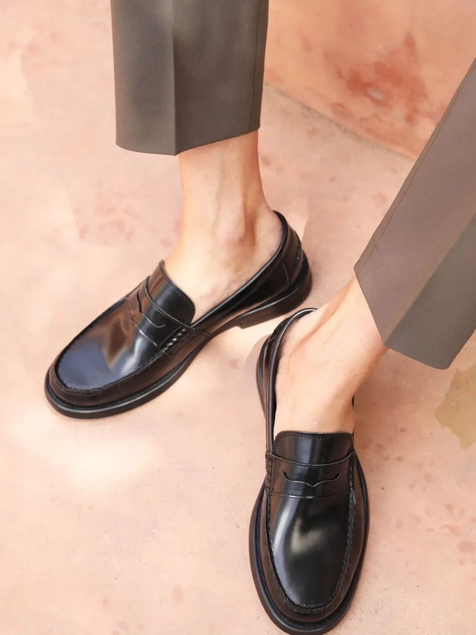 Formele Schoenen|Schoenen|Off The Hook - Monro Loafer Formal Casual Slip-On Leather Shoes Zwart