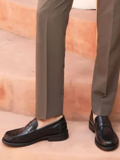 Formele Schoenen|Schoenen|Off The Hook - Monro Loafer Formal Casual Slip-On Leather Shoes Zwart