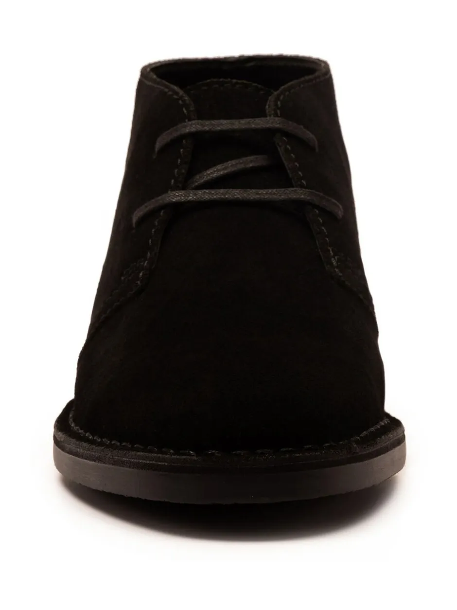 Boots*Off The Hook - Sahara suède leren Desert Chukka Vetersluiting Boots Zwart