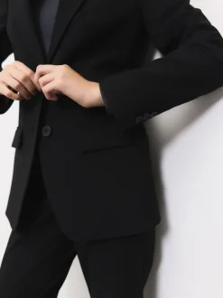 Kostuums En Werkkleding*Next - Op maat gemaakte blazer met enkele rij knopen van wol Zwart