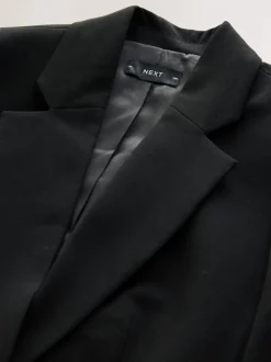 Kostuums En Werkkleding*Next - Op maat gemaakte blazer met enkele rij knopen van wol Zwart