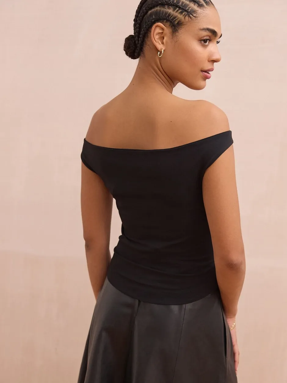 Tops En T-Shirts|Next Zwart - Open hals vest