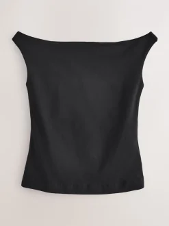 Tops En T-Shirts|Next Zwart - Open hals vest