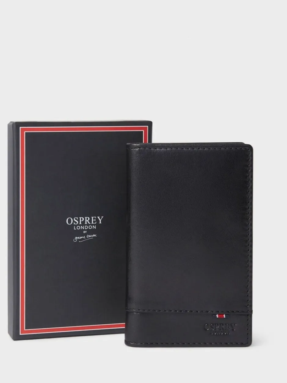 Portemonnees|Osprey London - - Micro-leren nette portemonnee Zwart