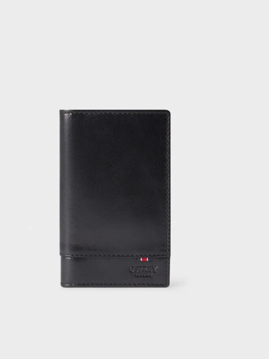 Portemonnees|Osprey London - - Micro-leren nette portemonnee Zwart