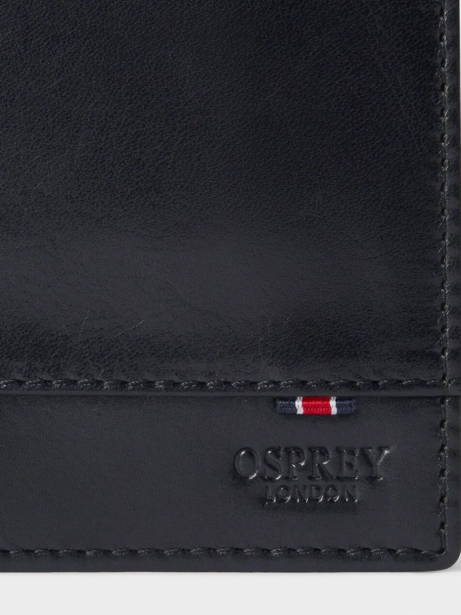 Portemonnees|Osprey London - - Micro-leren nette portemonnee Zwart