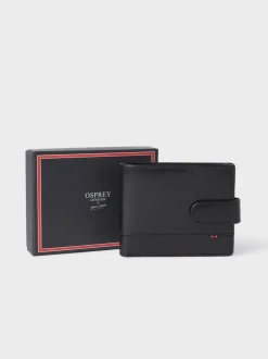 Portemonnees|Osprey London - - The London bruine leren portemonnee Zwart
