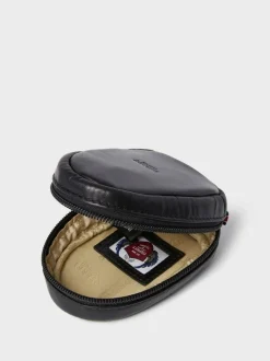 Portemonnees*Osprey London - Leather Charger Pouch Zwart