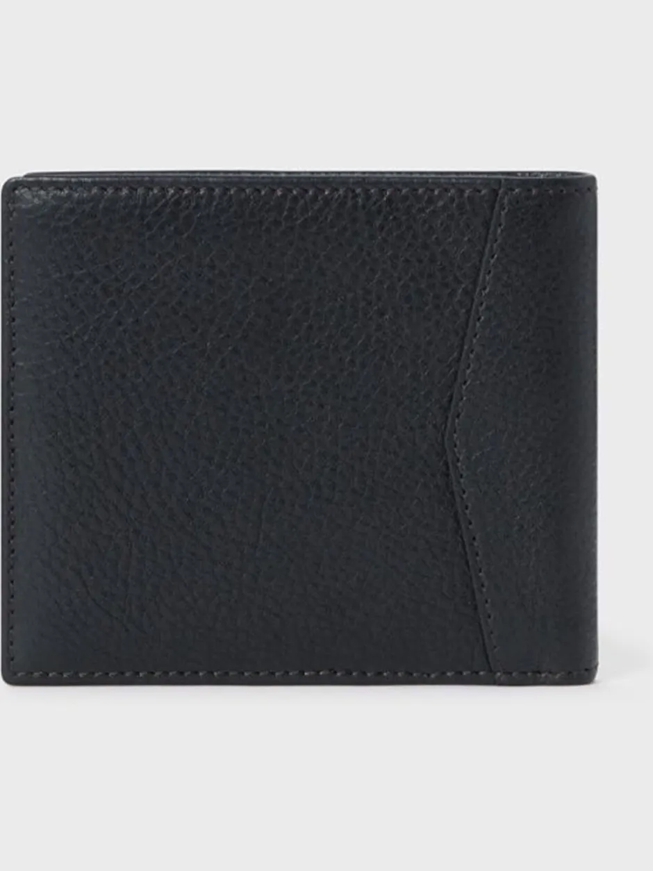 Portemonnees|Osprey London - The Compass leren Portemonnee Zwart