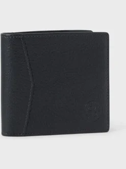 Portemonnees|Osprey London - The Compass leren Portemonnee Zwart