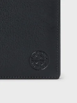Portemonnees|Osprey London - The Compass leren Portemonnee Zwart