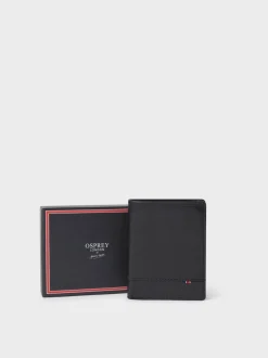 Portemonnees|Osprey London - The London Leather Wallet with Coin Pocket Zwart