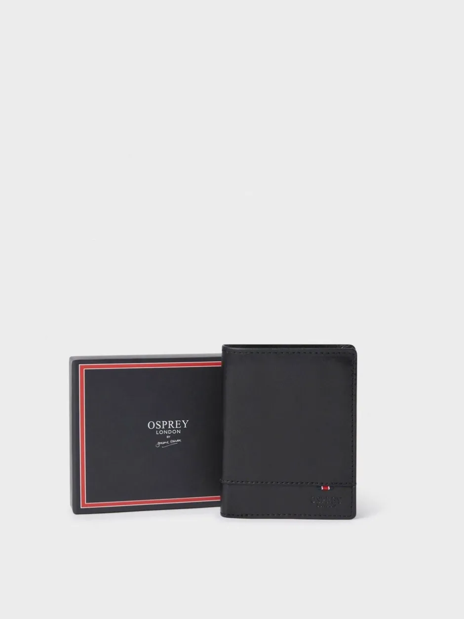 Portemonnees|Osprey London - The London Leather Wallet with Coin Pocket Zwart