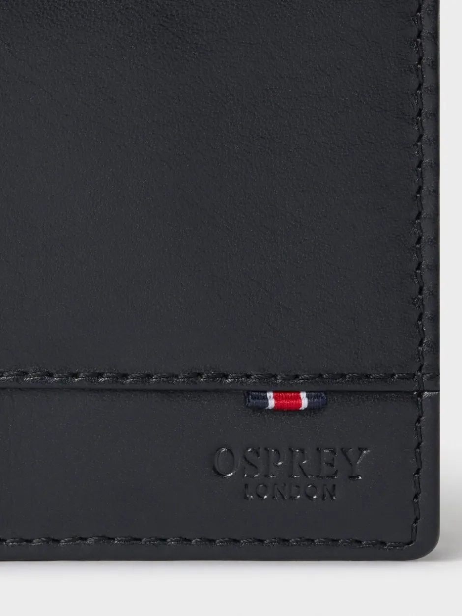 Portemonnees|Osprey London - The London Leather Wallet with Coin Pocket Zwart