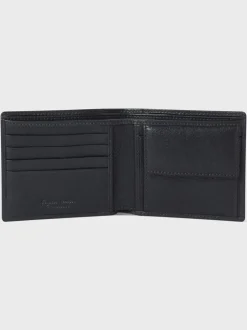 Portemonnees|Osprey London - The Compass leren muntenportemonnee Zwart