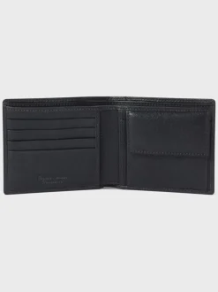 Portemonnees|Osprey London - The Compass leren muntenportemonnee Zwart