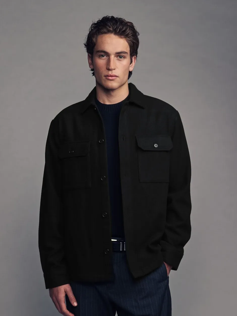 Blazers En Business-Jasjes*Next - Overshirt met twee zakken en wol Zwart