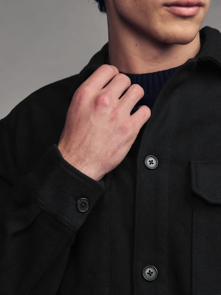 Blazers En Business-Jasjes*Next - Overshirt met twee zakken en wol Zwart