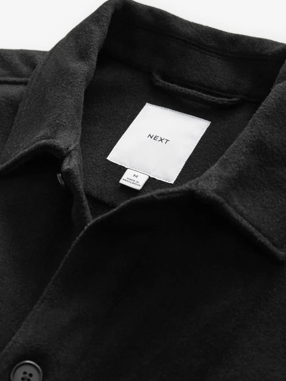 Blazers En Business-Jasjes*Next - Overshirt met twee zakken en wol Zwart