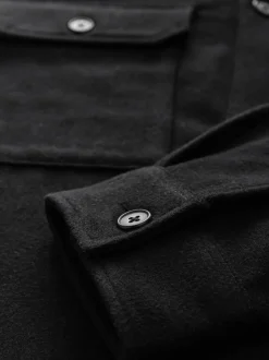 Blazers En Business-Jasjes*Next - Overshirt met twee zakken en wol Zwart