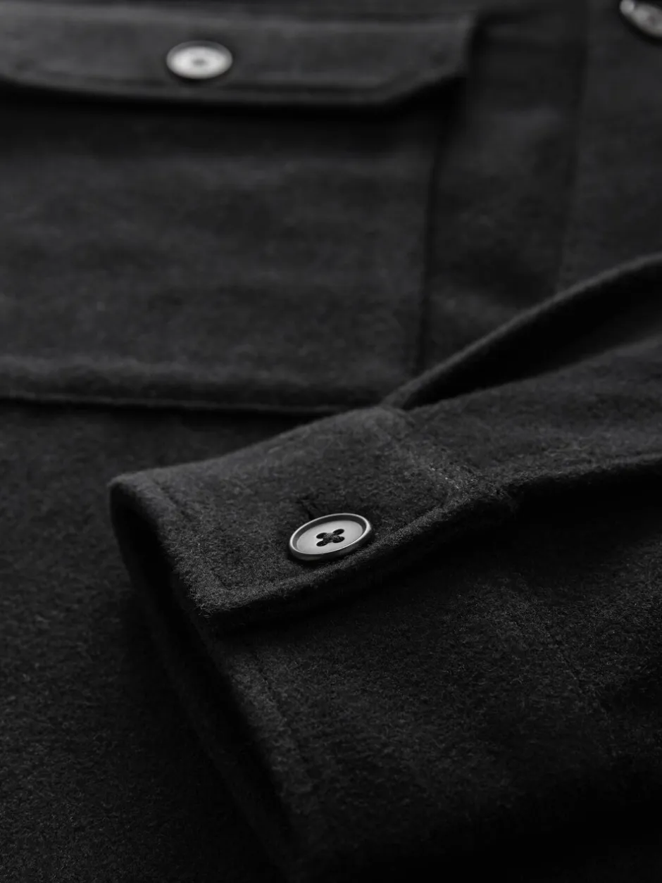 Blazers En Business-Jasjes*Next - Overshirt met twee zakken en wol Zwart