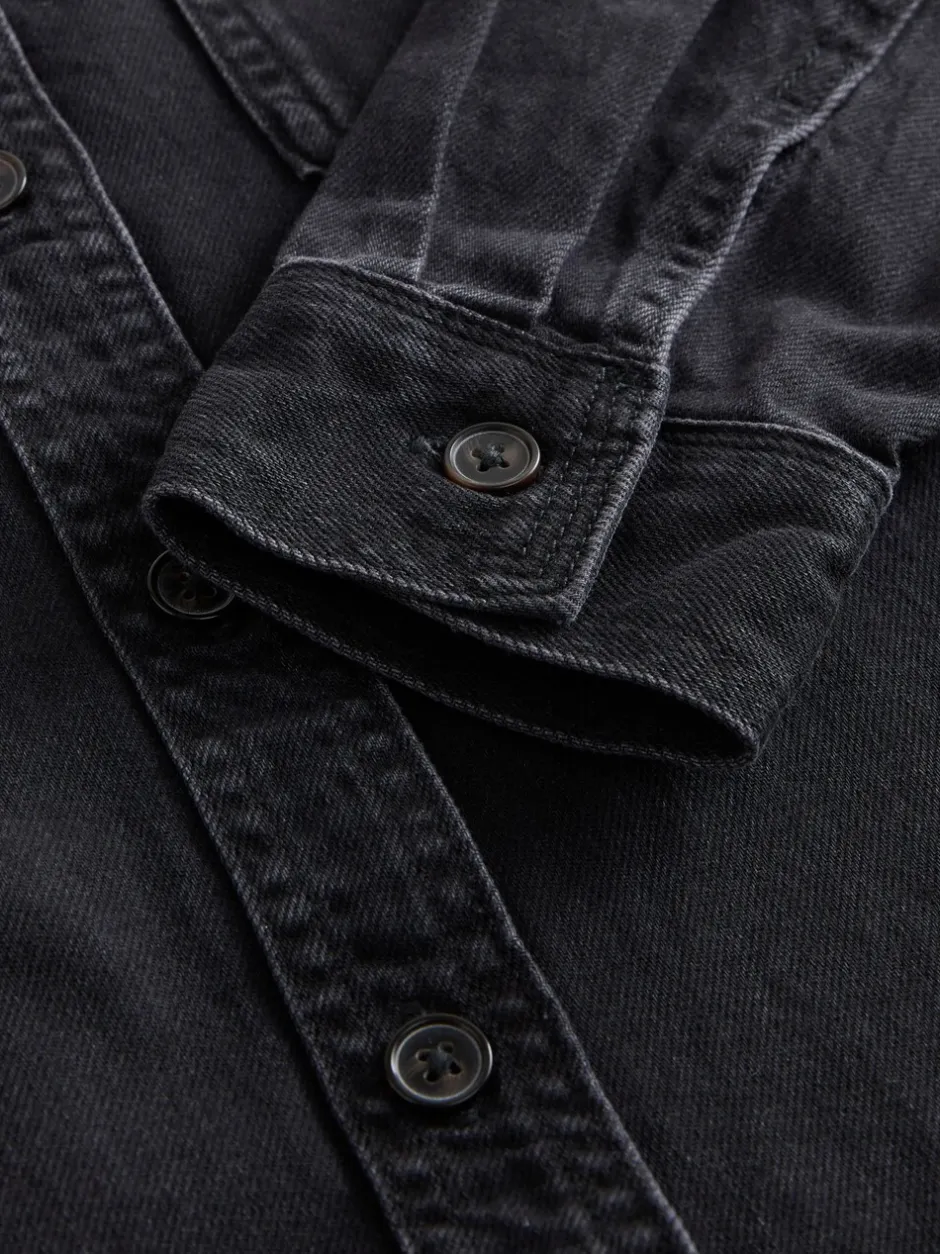Blouses En Overhemden|Tops En T-Shirts*Next Zwart - Oversized denim overhemd