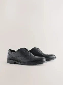 Formele Schoenen*Next - Oxford Wingcap Leather Shoes Zwart
