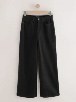 Jeans*Next - Palazzo-jeans met hoge taille en wijde pijpen Zwart