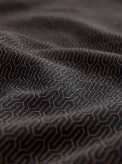 Poloshirts*Next - Pattern Quarter Zip Polo Shirt Zwart