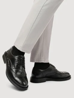 Formele Schoenen*Pavers Zwart - Wide Fit Leather Brogue Derby Shoes