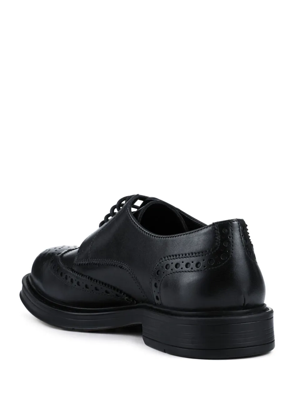 Formele Schoenen*Pavers Zwart - Wide Fit Leather Brogue Derby Shoes